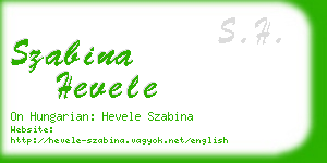 szabina hevele business card